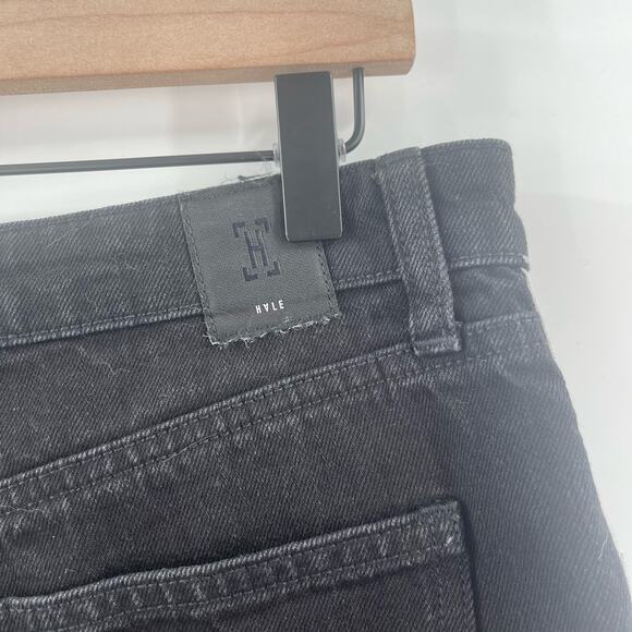 HALE Jeans Denim Size 29 Size Naia High Rise Straight Leg Side Stripes Raven - Picture 8 of 13